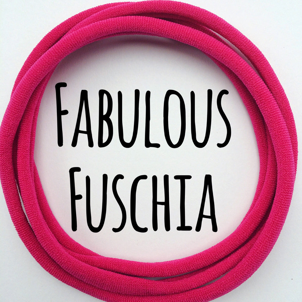 Skinny Nylon Headbands- Dainties- Fabulous Fuchsia - Eliza Henri Craft Supply