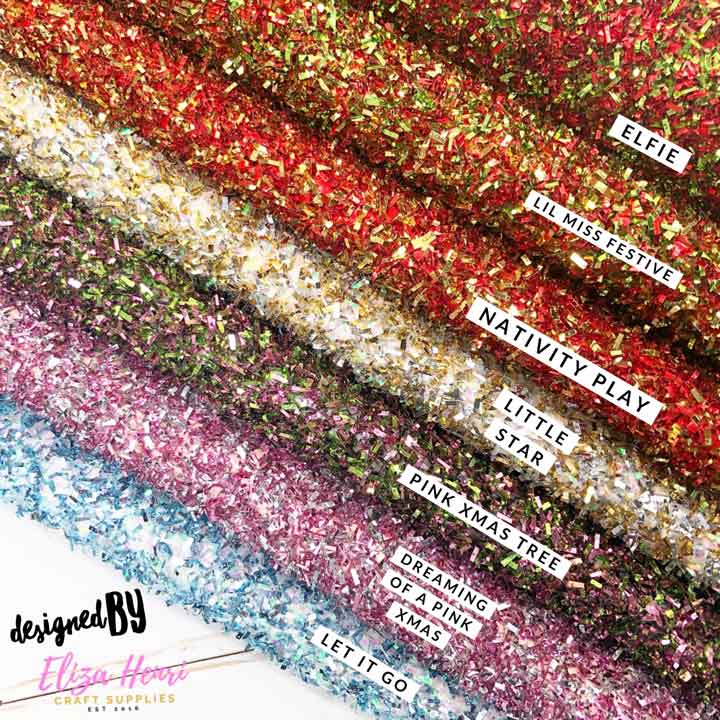 Exclusive Tinsel Chunky Sparkle Fabric Sheets